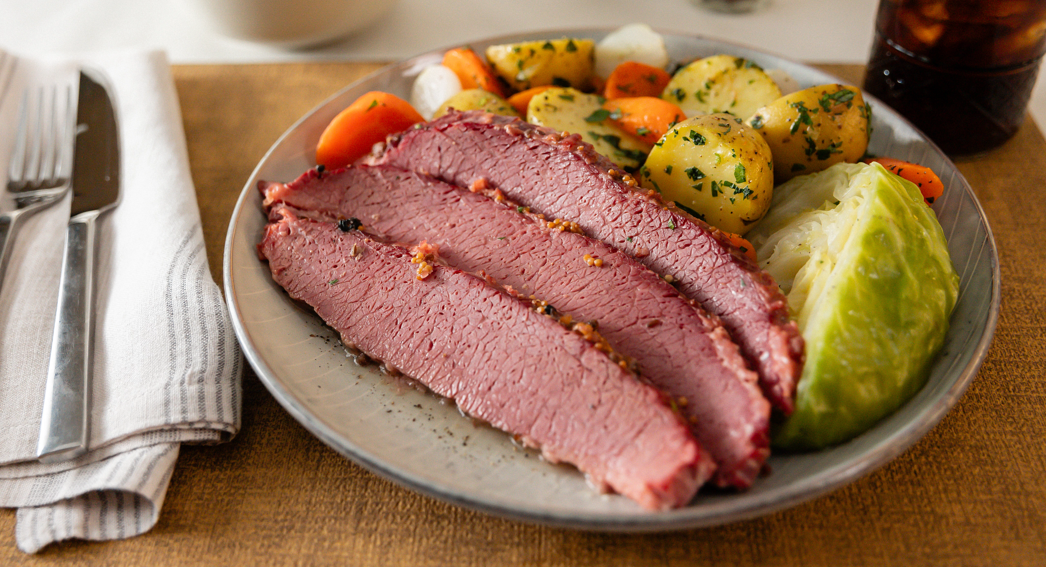 Classic Corned Beef with Cabbage & Potatoes